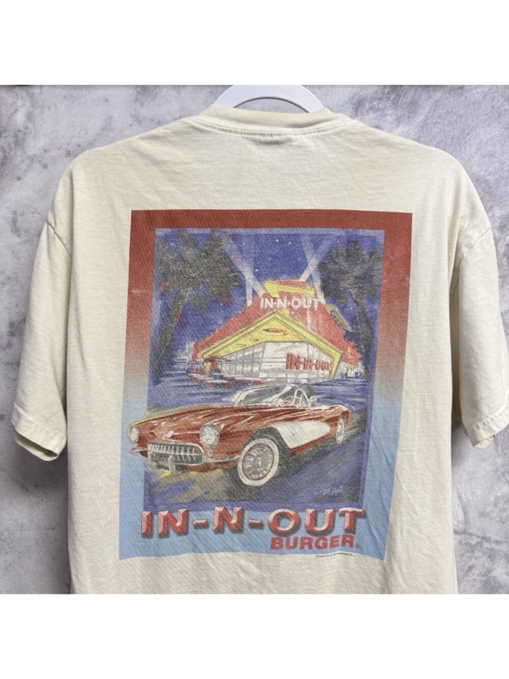 Vintage In-n-Out Burger Graphic T Shirt Mens Large Y2K 2001